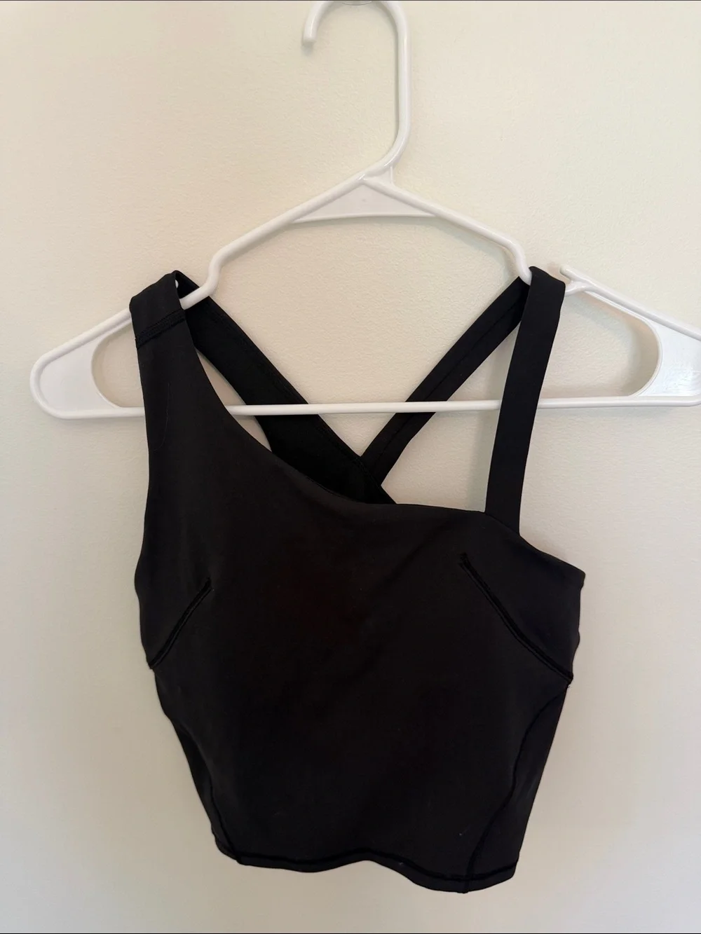 lululemon athletica Black Asymmetric Crossback Sports Bra